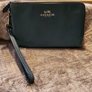 Coach double corner zip wallet